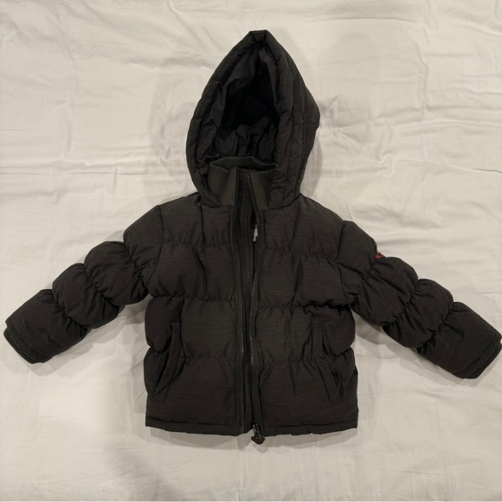Appaman Boys Grey Hooded Puffer Jacket - 2T